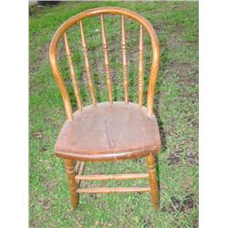 Curved back side chair