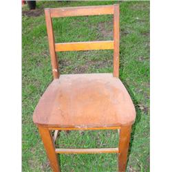 Straight back side chair