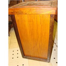 Handrafted wood trash bin