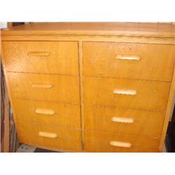 8 drawer wood cabinet, ball bearing glides.