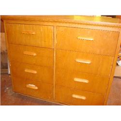 8 drawer wood cabinet, ball bearing glides.