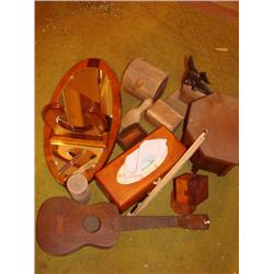 Large assortment of handcrafted wood items