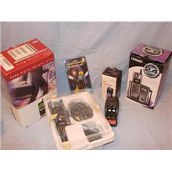 Electronics-battery charger, phones.