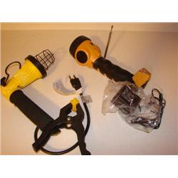 Clamp on light & rechargable radio/flashlight