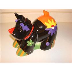 Scottie dog cookie jar-cute & colorful!
