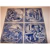 Image 1 : 4 Delft handpainted tiles from Holland