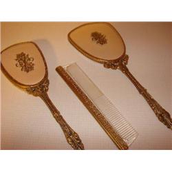 24 kt. Gold plated dresser set