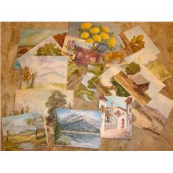 19 oil on canvas paintings by local Austin artist.