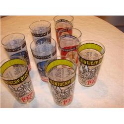 Set of 8 Kentucky Derby Glasses-1975