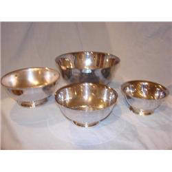 Silver bowls-Sheridan, Revere, Gorham.