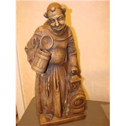 Drunk Monk wood carved statue