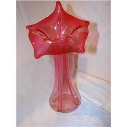 Jack in the Pulpit cranberry vase