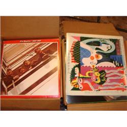 2 large boxes of records, Beatles, Bowie, misc.