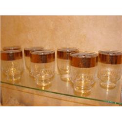 Set of gold rim old fashion glasses