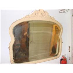Wood frame beveled mirror