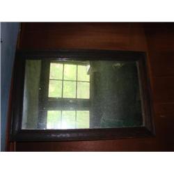 Tiger oak wood framed mirror