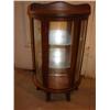 Image 1 : Sm.Table top curio cabinet, curved glass.