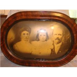 Curved glass framed picture