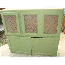 Vintage green cupboard top (original glass)