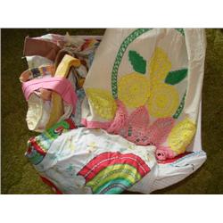 Box filled with Vintage Aprons-wonderful!