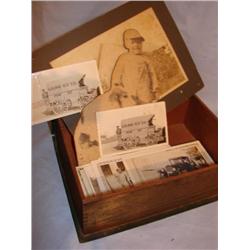 Wooden box filled with interesting old photos