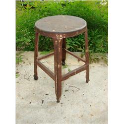 Small metal milk stool