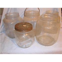 5 old jars