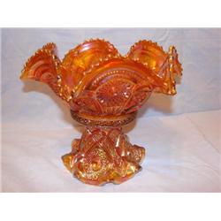 Vintage Carnival Glass Punch Bowl