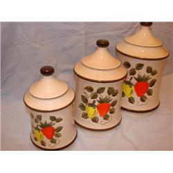 3 pcs. Fruit design canister set