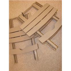 2 folding plastic tables