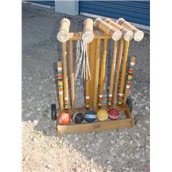 Wood croquet set