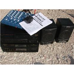 RCA sterio, speakers, tuner, portastudio mixer