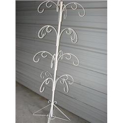 72 1/2" tall white metal display stand