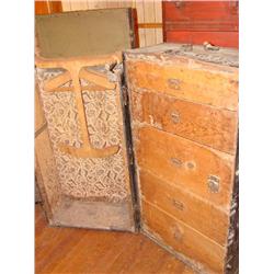 Steamer trunk, complete w/hangers