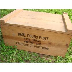 1905 Vintage Port Five Crown wooden box