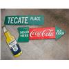 Image 1 : 3 metal signs-Corona, Coke, Tecate