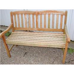 Solid Teak Patio Bench