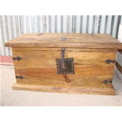 Primitive Country Chest/Table with key!