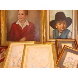 6 oil on canvas & watercolors artwork