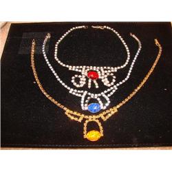 Rhinestone necklaces-3 total