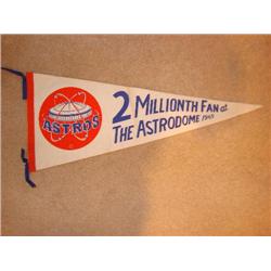 1965 2 millionth fan Astrodome pennant