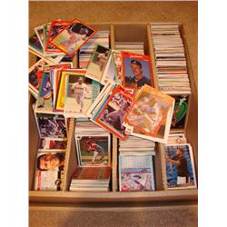 Lg. box filled w/baseball & football cards