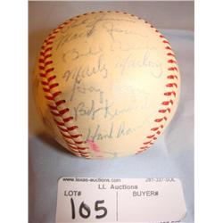 Late 1960's Atlanta Braves autographed ball