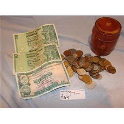 107 Mixed foreign (4 Silver)