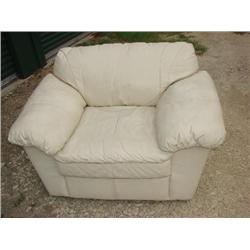 White leather chair
