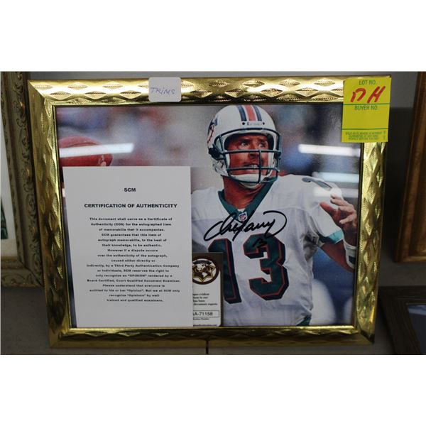 Dan Marino Autographed Photo w/COA