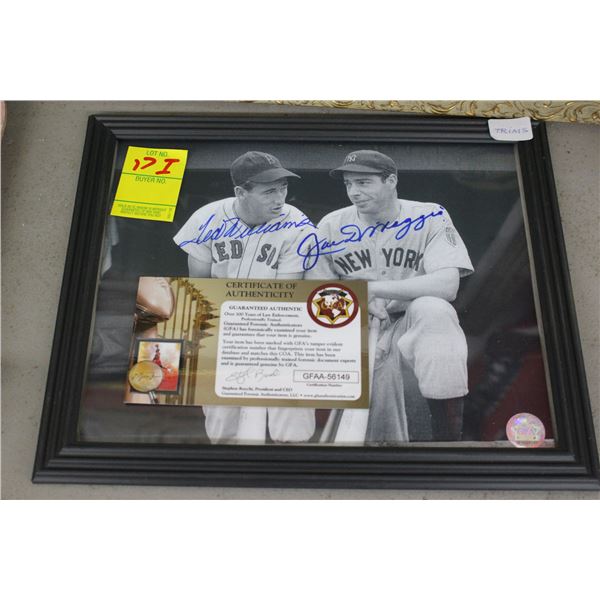 Williams/Dimaggio Autographed Photo w/COA