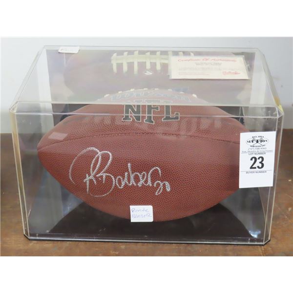 Ronde Barber Autographed Football w/Showcase and COA