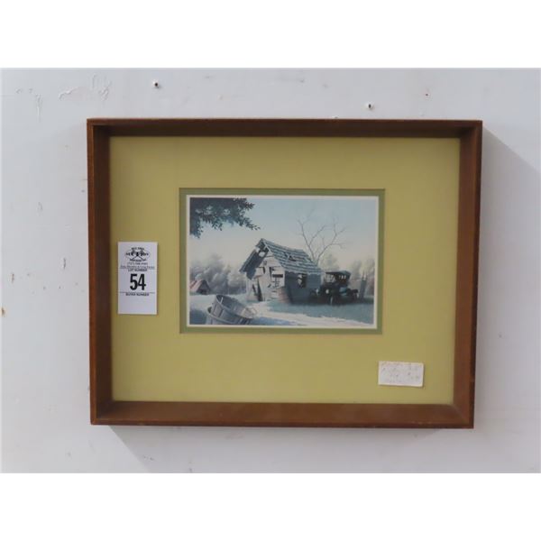 Framed Old Farm House, Sea Shell Wall Art - 2