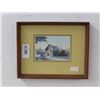 Image 1 : Framed Old Farm House, Sea Shell Wall Art - 2